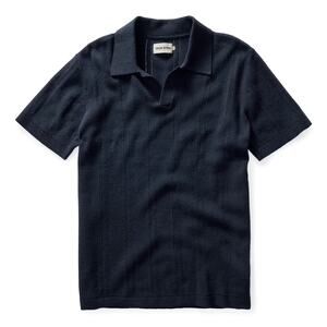 Taylor Stitch The Valencia Sweater Polo - Dark Navy - Large